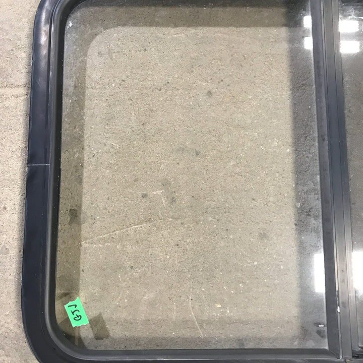 Used Black Radius Opening Window : 23" X 34.5" X 1.875" - Young Farts RV Parts
