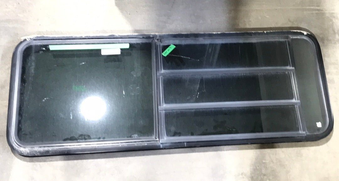 Used Black Radius Emergency Opening Window : 59 1/2" W X 21 3/4" H X 2" D