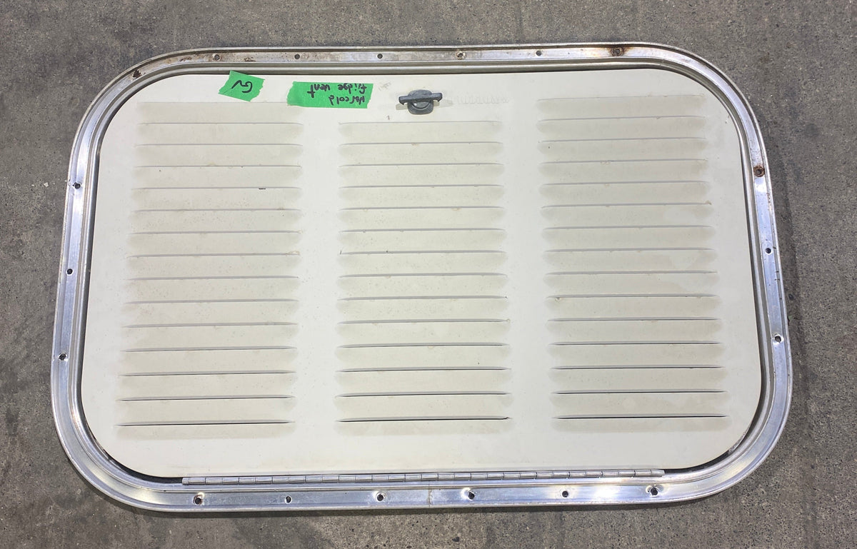 Used Retro NORCOLD - Off White Vent Door with Silver Trim