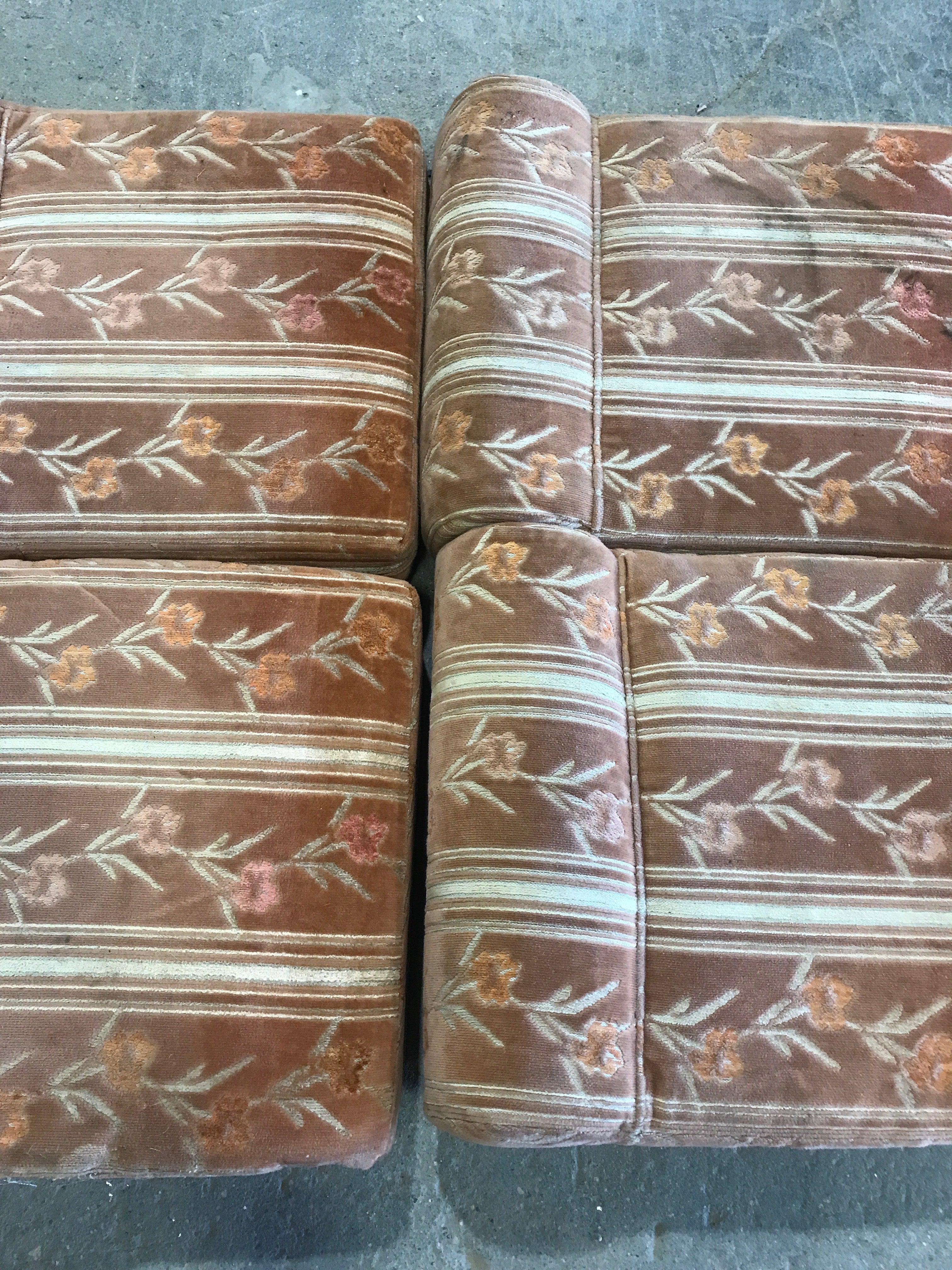 USED Dinette Cushion Set- 4 piece - 2 @ 39" X 24" X 5" D, 2 @ 39" X 13" X 5" D - Young Farts RV Parts