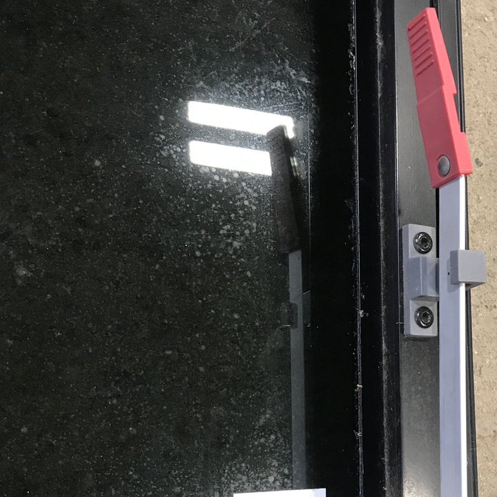 Used Black Radius Emergency Opening Window : 29.5" X 19.5" X 1.5" - Young Farts RV Parts