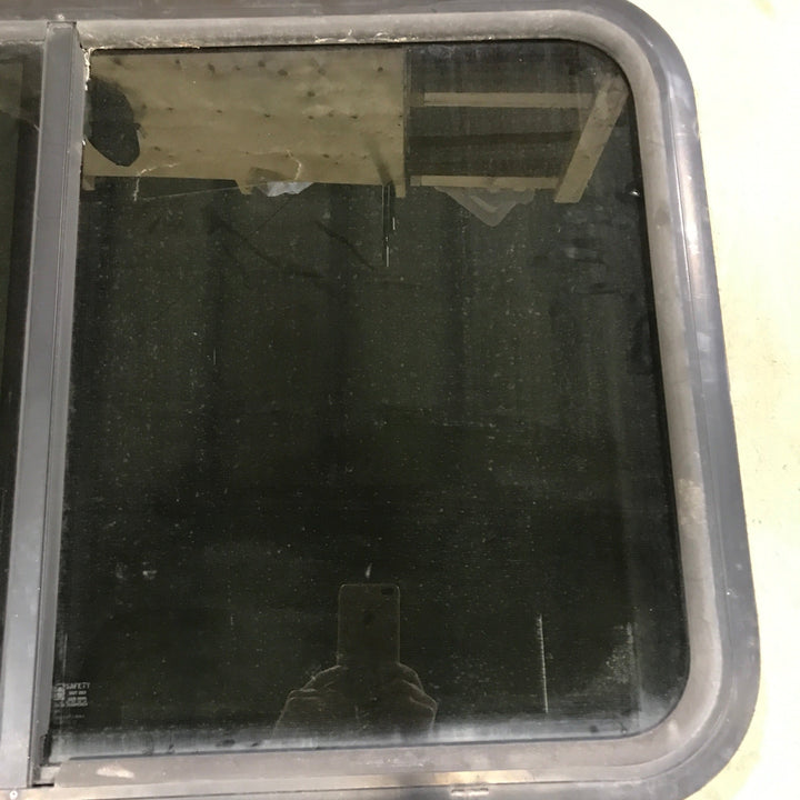 Used Black Radius Opening Window : 35.5" X 21.5" X 1.5" - Young Farts RV Parts