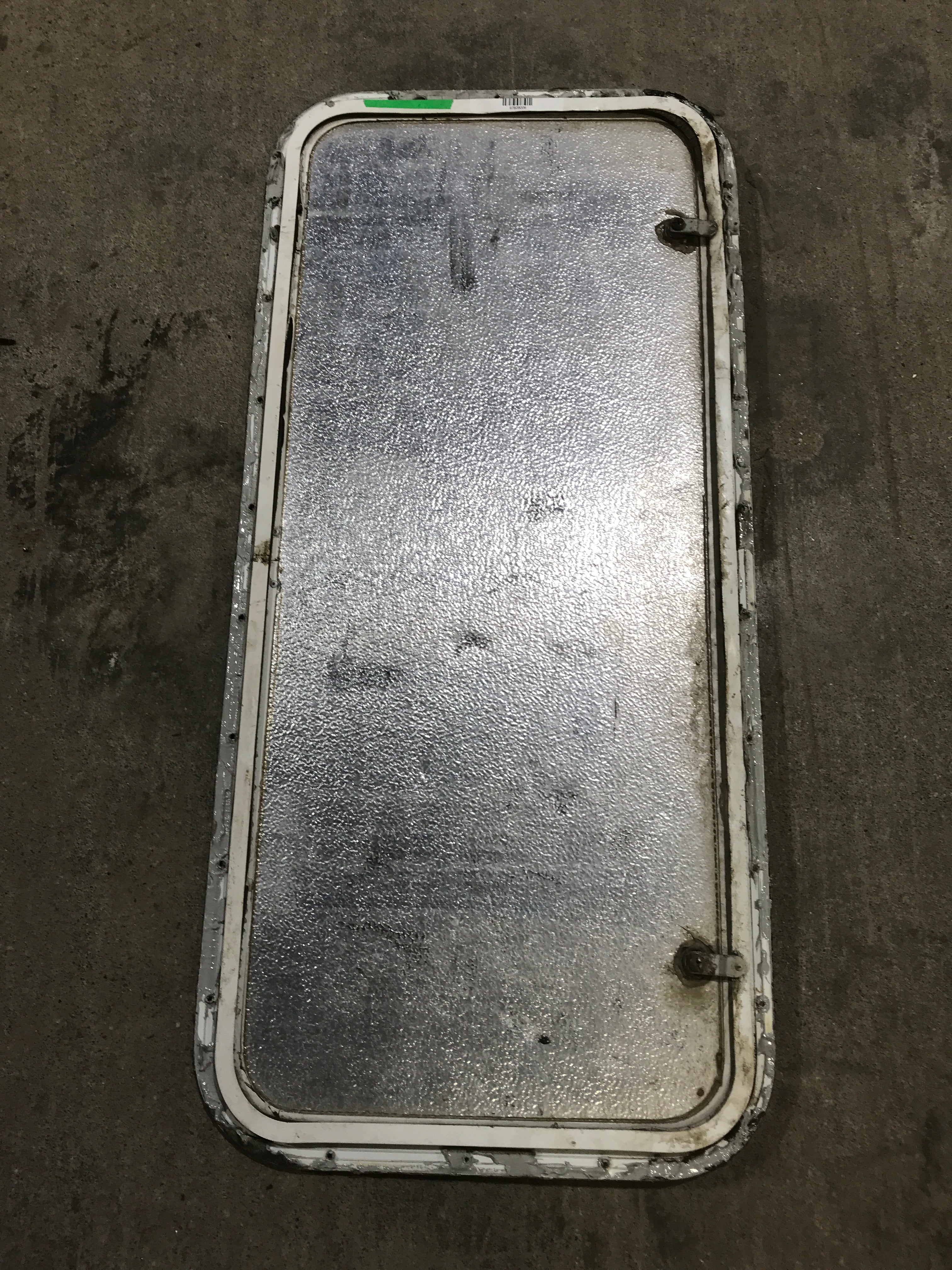 Used Radius Cornered Cargo Door 35 3/4" W x 16" H x 1/2" D - Young Farts RV Parts