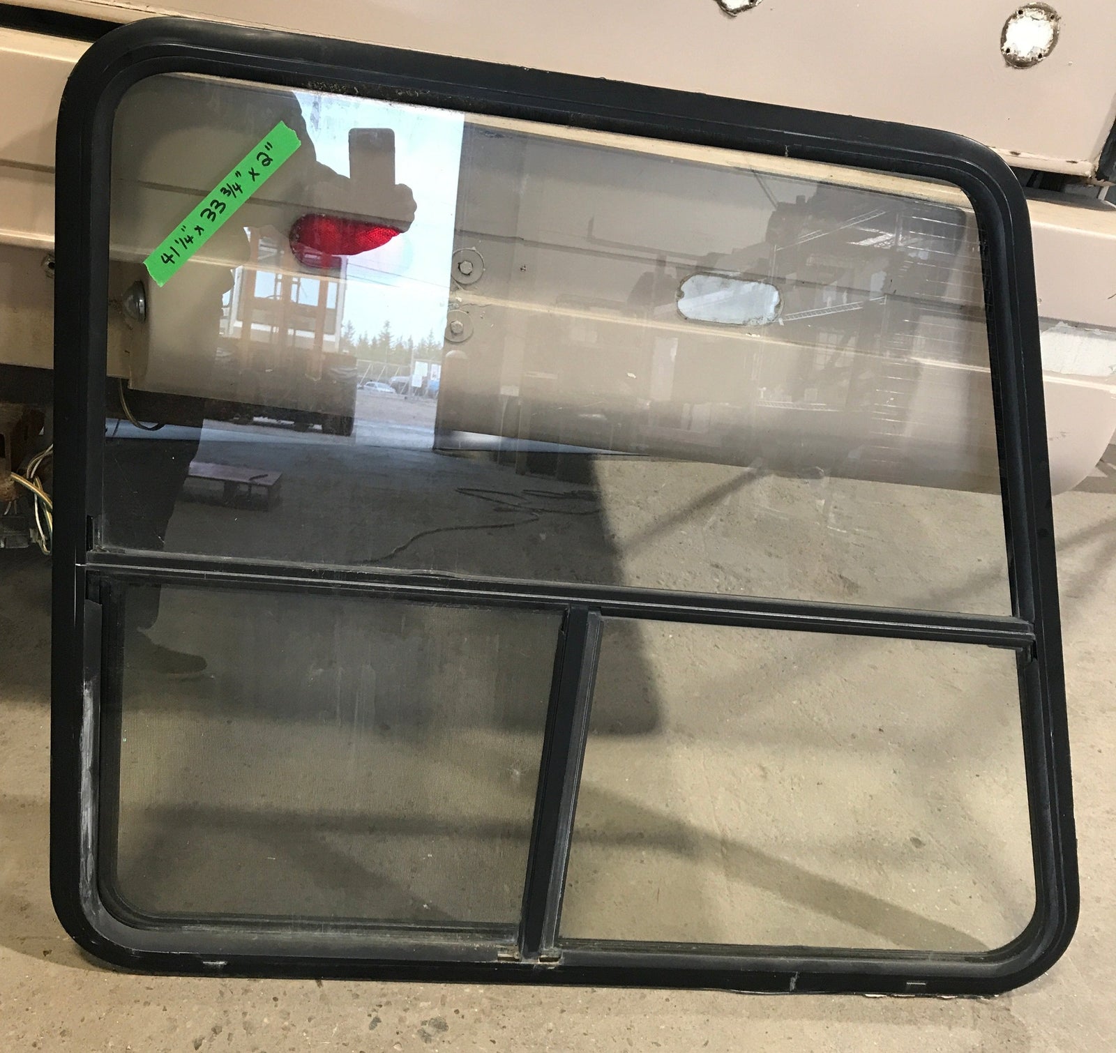 Used Slanted Black Radius Opening Window : 41 1/4