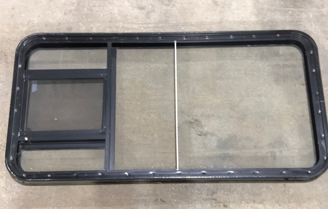 USED Black Radius Opening Window : 47 1/4" W x 23" H x 2" D