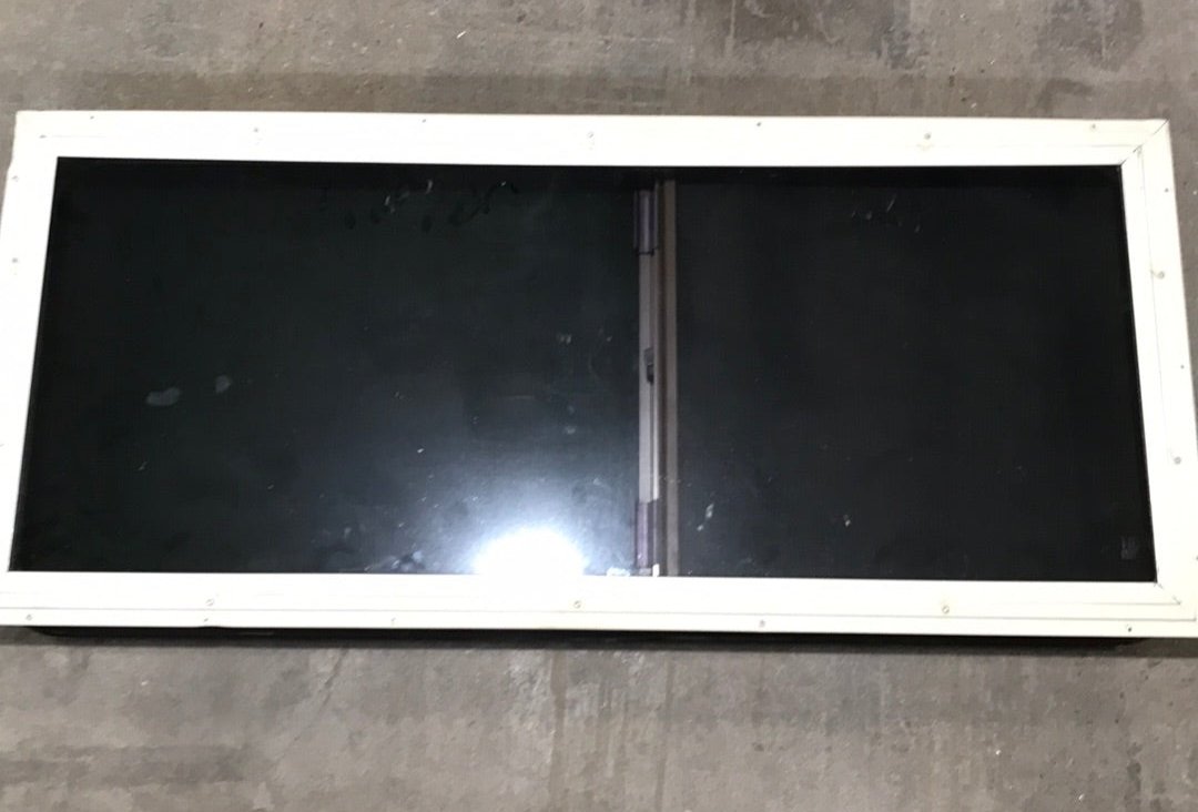 Used Brown Radius Dual Pane-Storm Window : 54 1/2" W x 23 3/8" H x 3/4" D