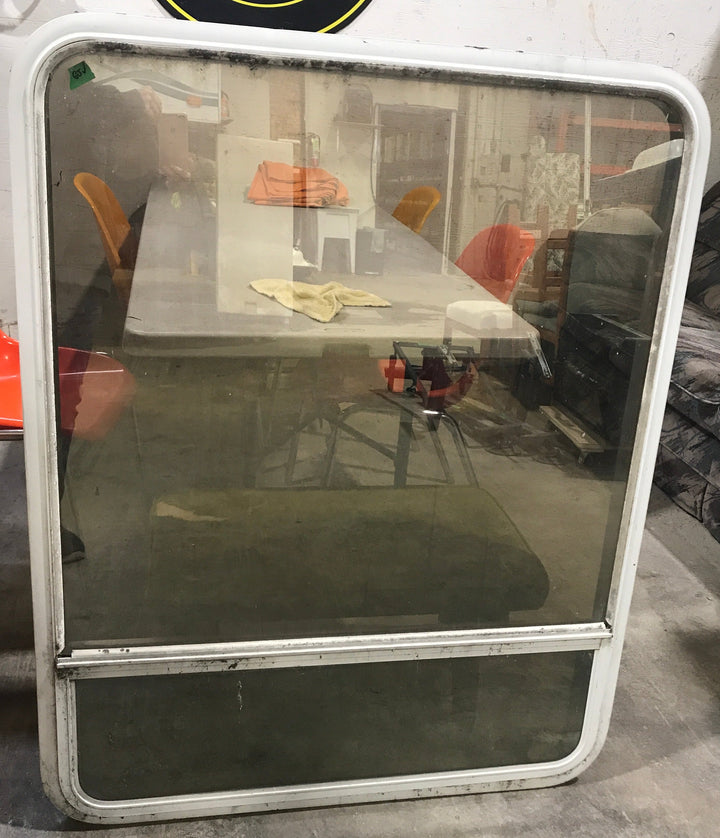 Used White Radius Opening Window : 45 1/2" W x 37 1/2" H x 2" D