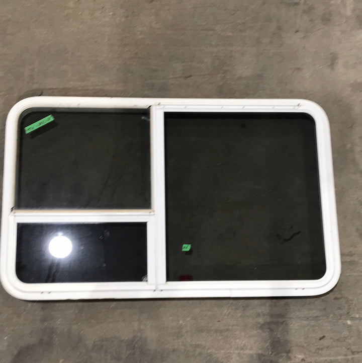 Used White Radius Emergency Opening Window : 47 1/2" X 28 1/2 X 2" D