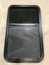 Used Black Radius Frameless Opening Window : 39 1/4 X 23 1/2 X 1 1/2" D