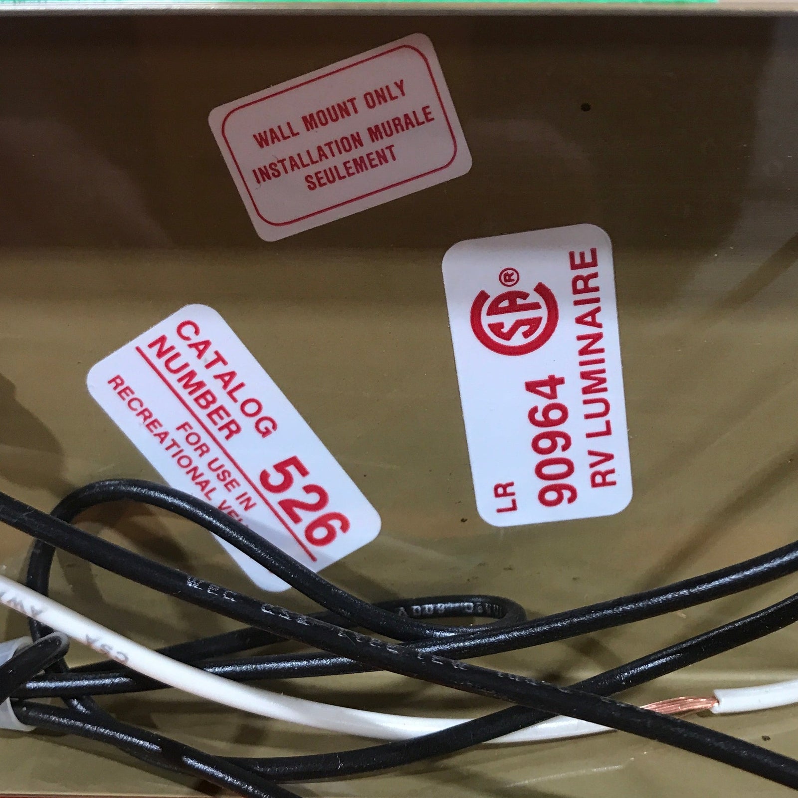 Used Interior Light Fixture LR90964 | Cat. No. 526