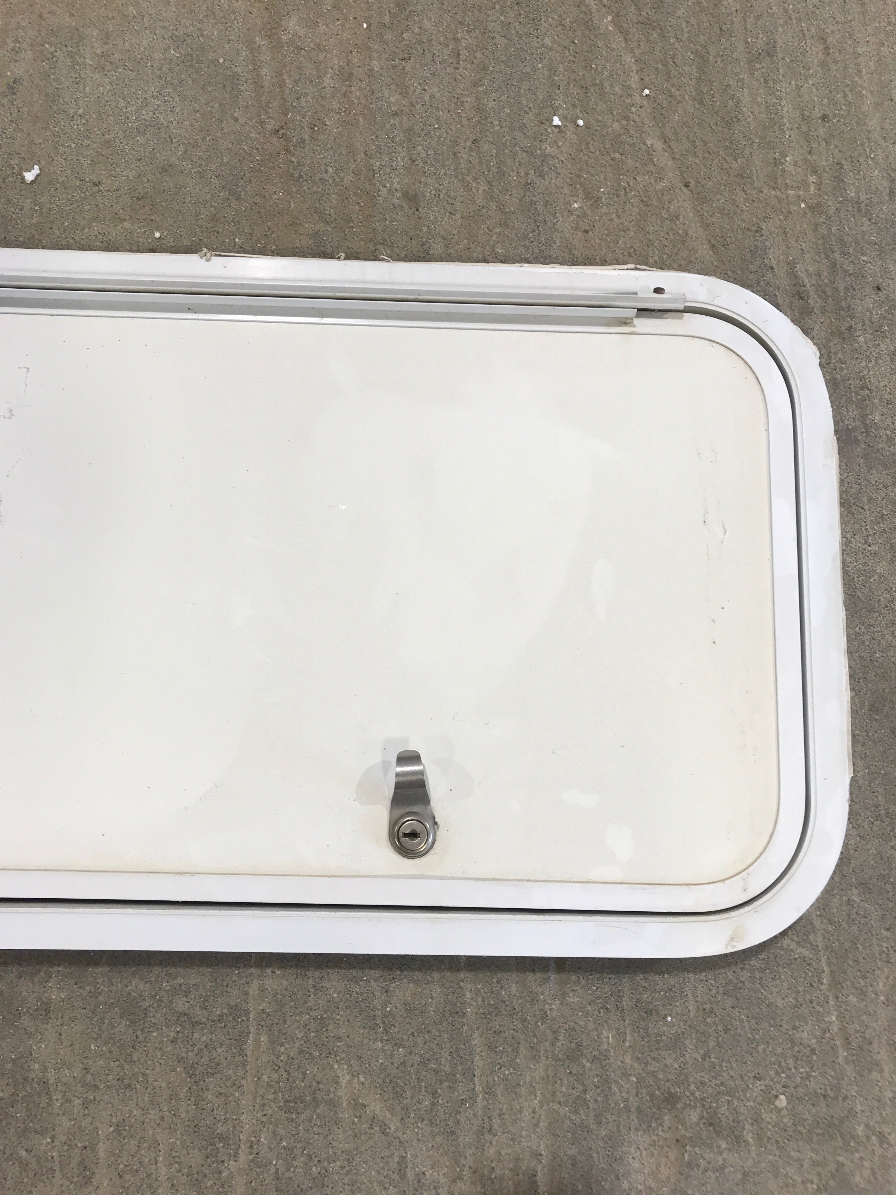 Used Radius Cornered Cargo Door 47 3/4" x 13 3/4" x 3/4" D - Young Farts RV Parts