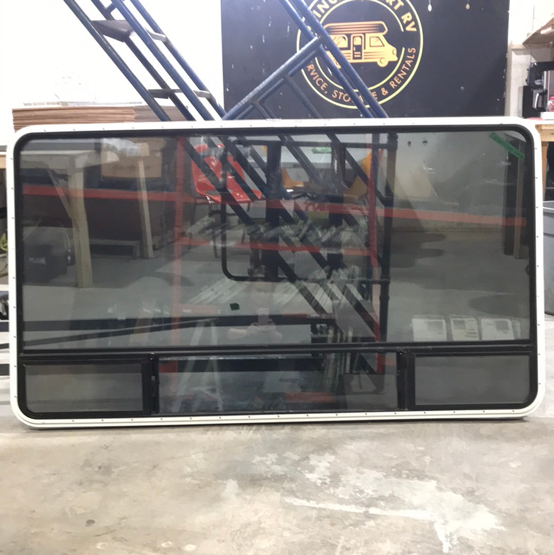 Used Black Radius Window : 69 3/4" W x 39 1/4" H x 1 1/4" D