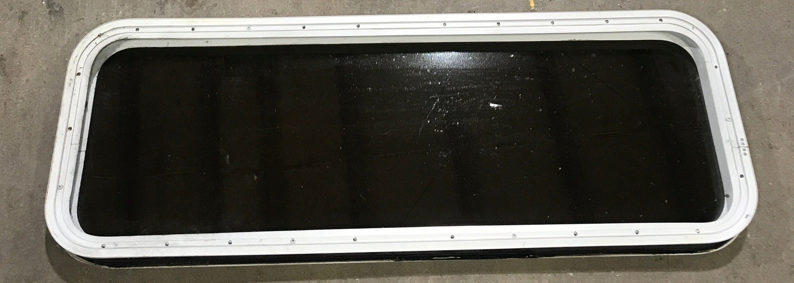 Used White Radius Non Opening Window : 45 1/2