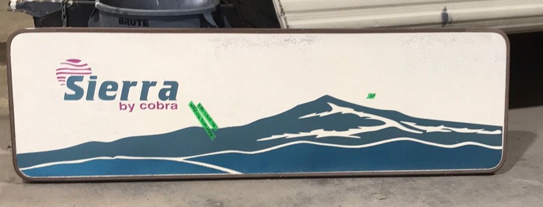 Used Radius Opening Rock Guard Cover : 85" x 25 1/4" X 1 5/8" D - Young Farts RV Parts