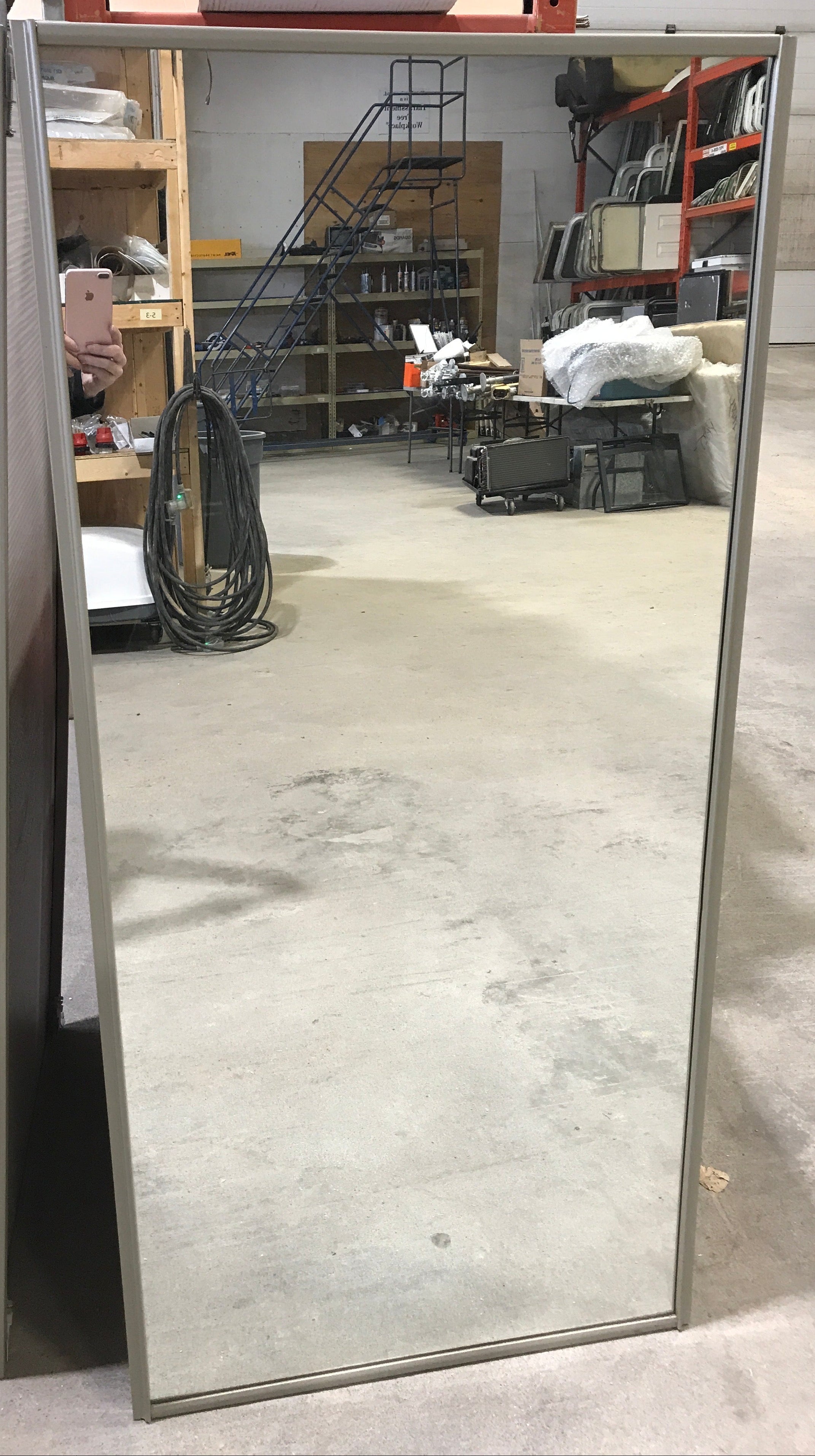 Used Interior Sliding Metal Door 25 1/2" W x 54" H x 3/4"D