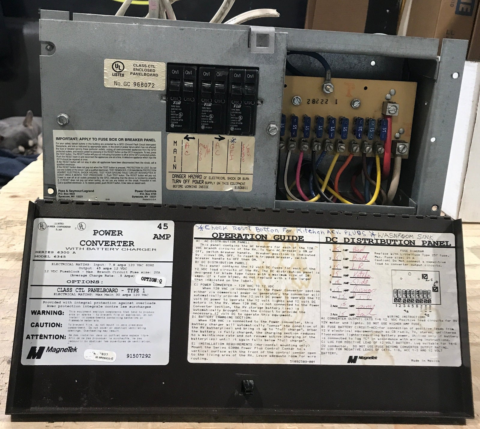 Used MAGNETEK 45 AMP Converter Series 6300 A Model 6345