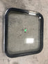 Used Black Radius Non-Opening Window : 23" W X 22" H X 2" D