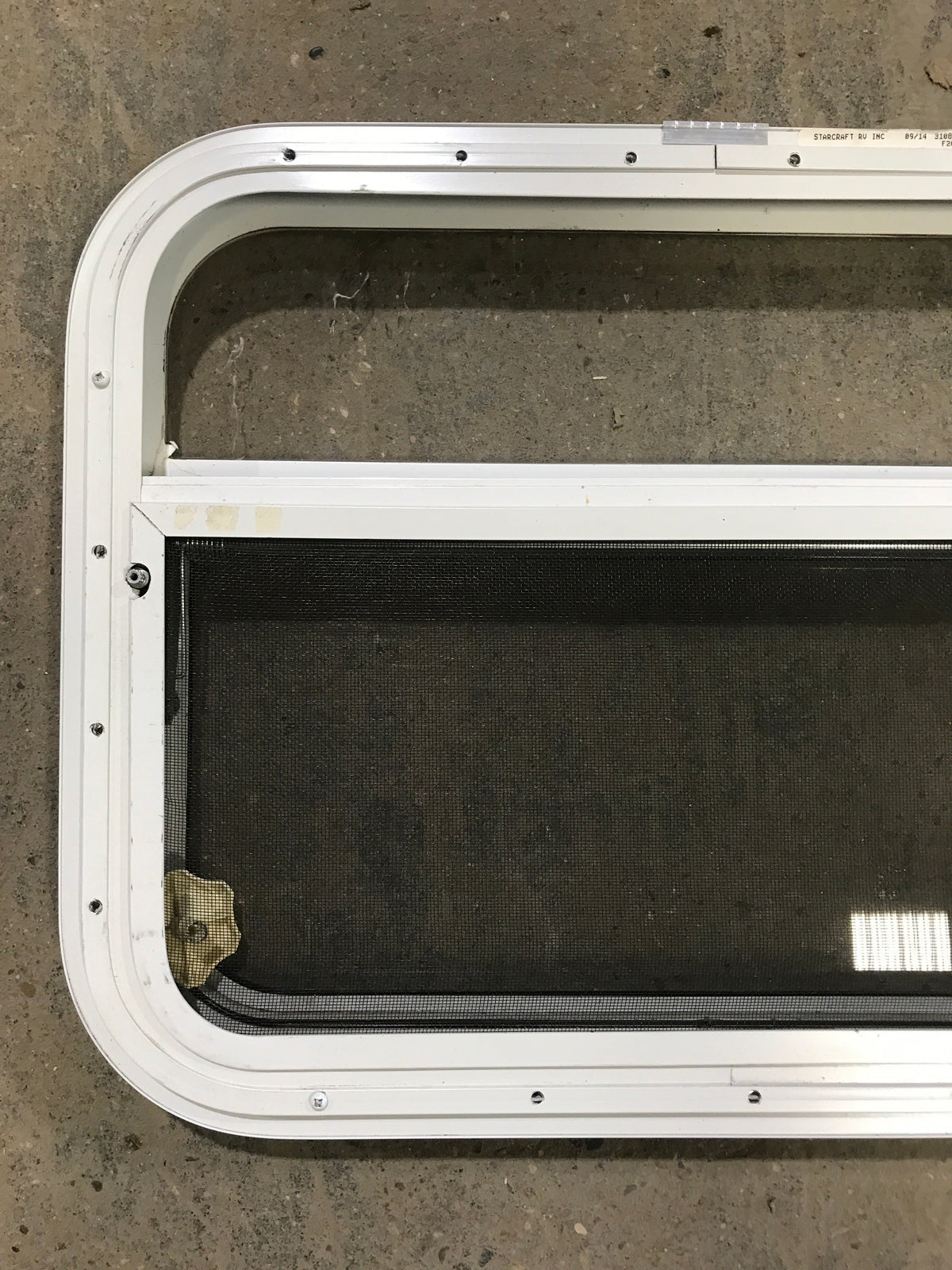 Used White Radius Opening Window : 23 1/2