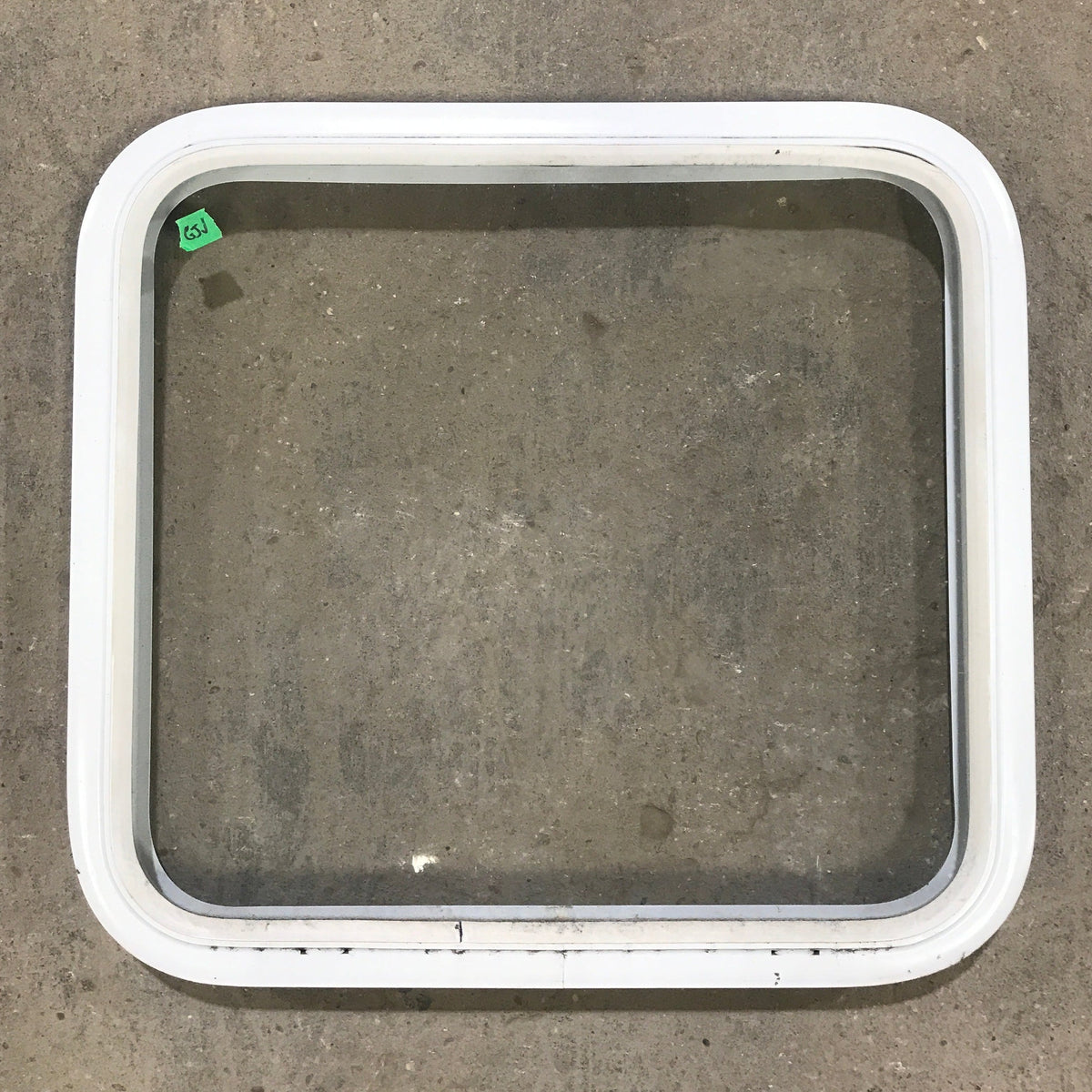 Used White Radius Non Opening Window : 23 1/2