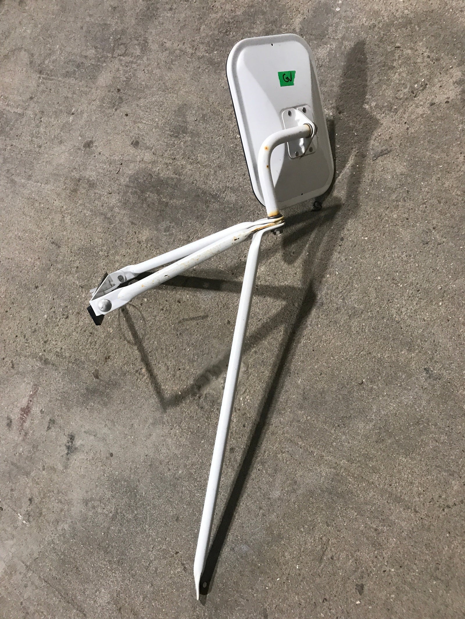 Used Old Style Motorhome Side View Mirror- Drivers Side