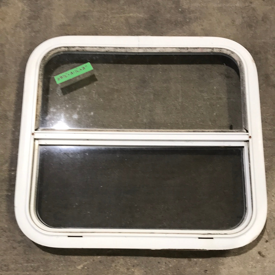 USED White Radius Opening Window : 23 1/2" W X 21 1/2" H X 2" D