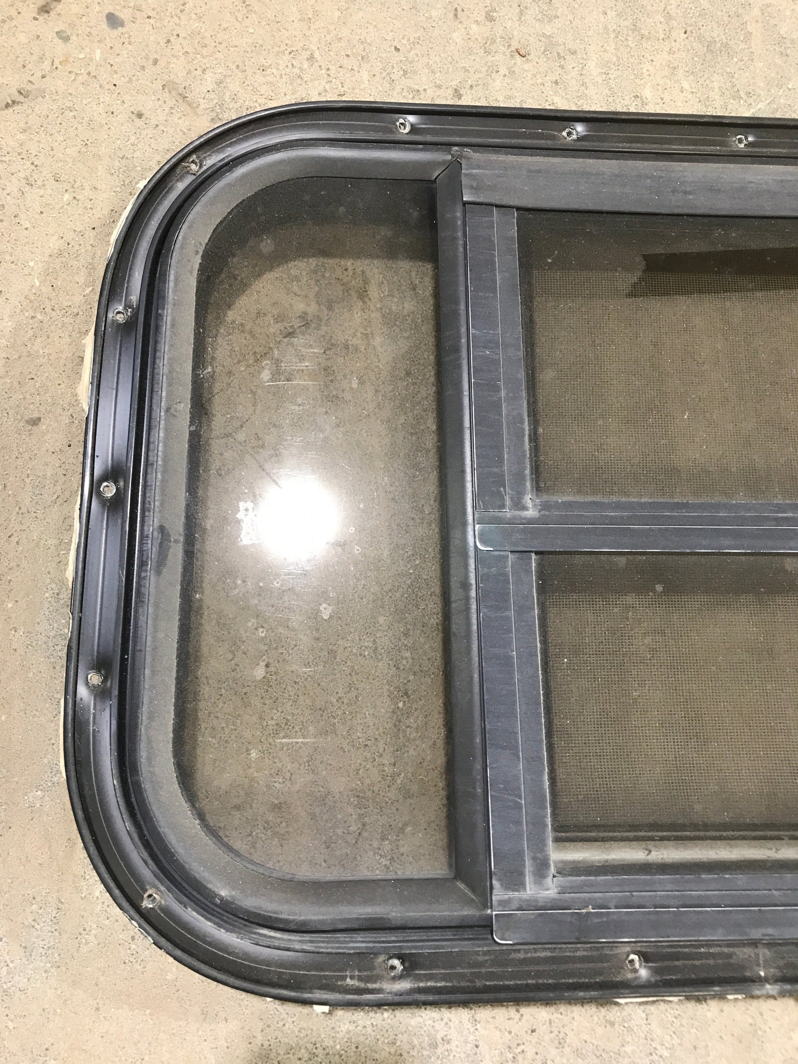 Used Black Radius Opening Window : 24 3/4