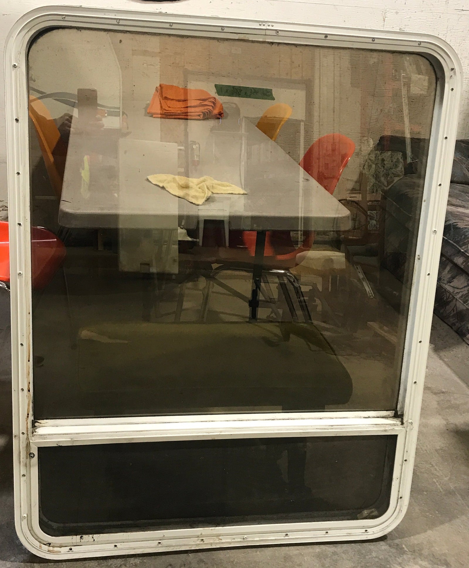 Used White Radius Opening Window : 45 1/2