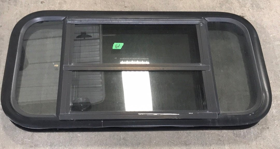 Used Black Radius Opening Window : 29 1/2" W x 15" H x 2" D