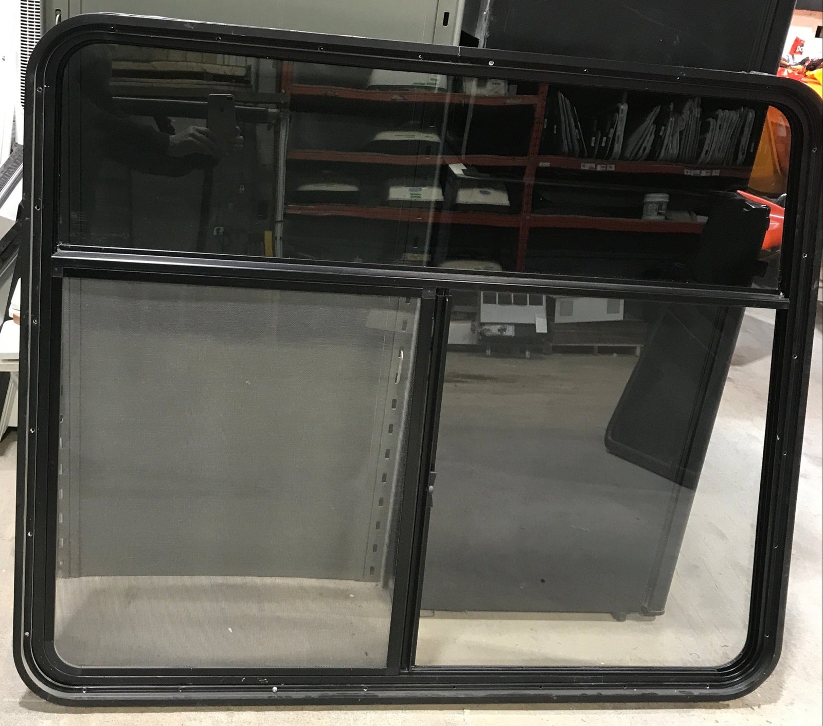 Used Black Radius Opening Window : 47 1/2