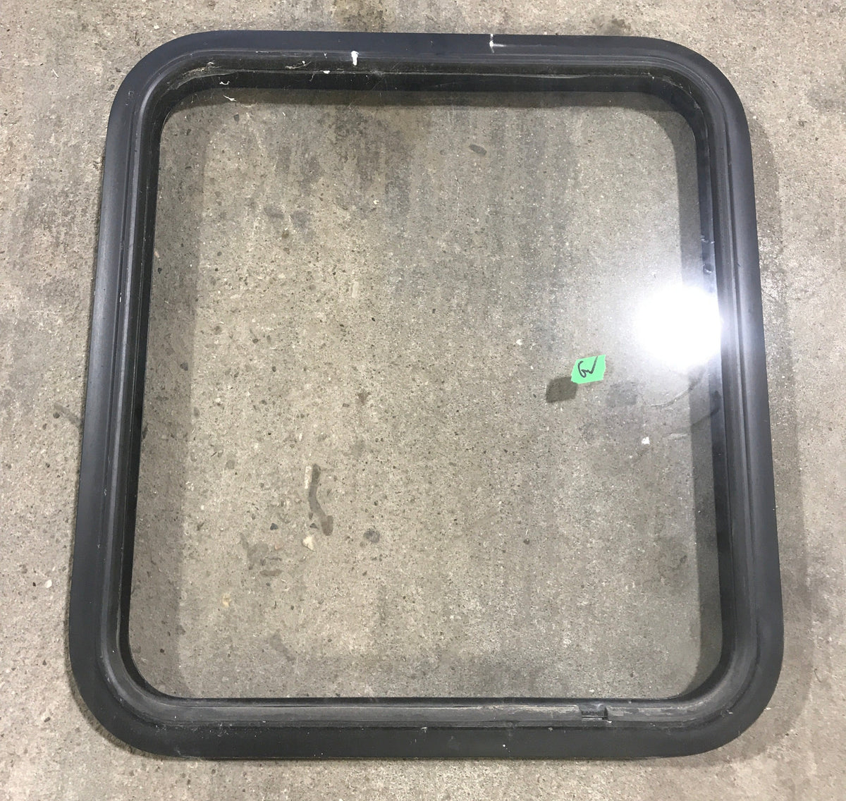 Used Black Radius Non-Opening Window : 25 1/2