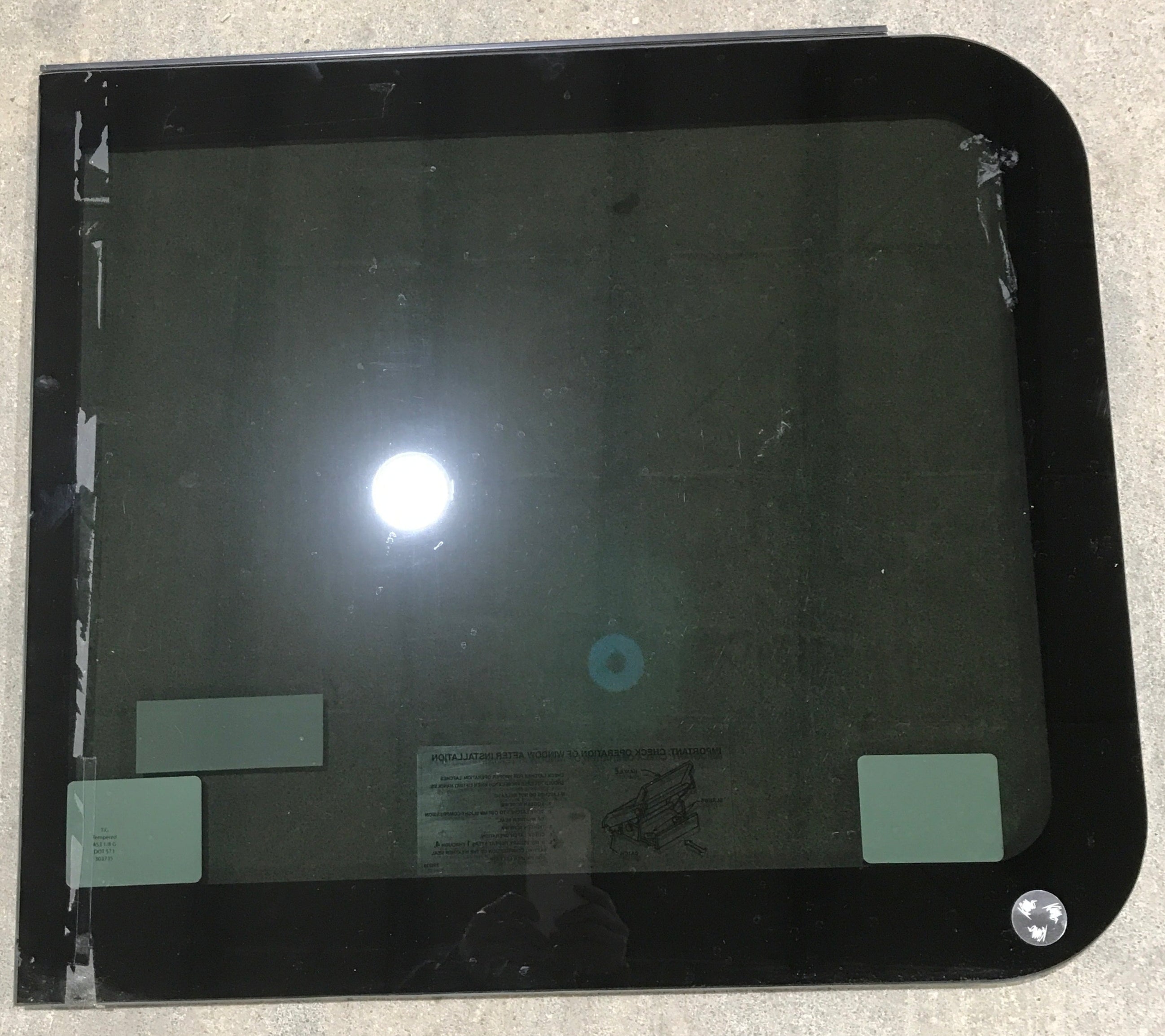 Used Frameless Window Glass Pane Replacement: 26 1/2" W X 23 1/2" H
