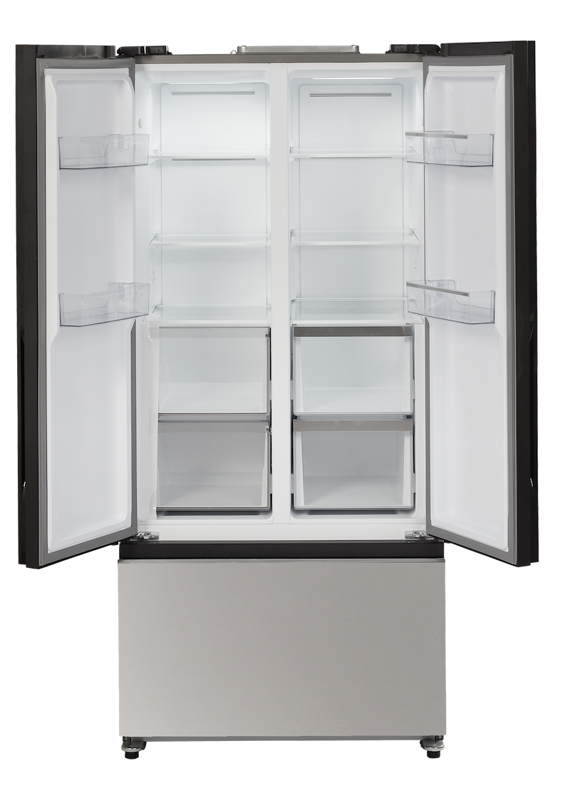 Invision 180-4552 Three Door 12VDC Refrigerator - 17 Cu. Ft. - Stainless Steel - Young Farts RV Parts