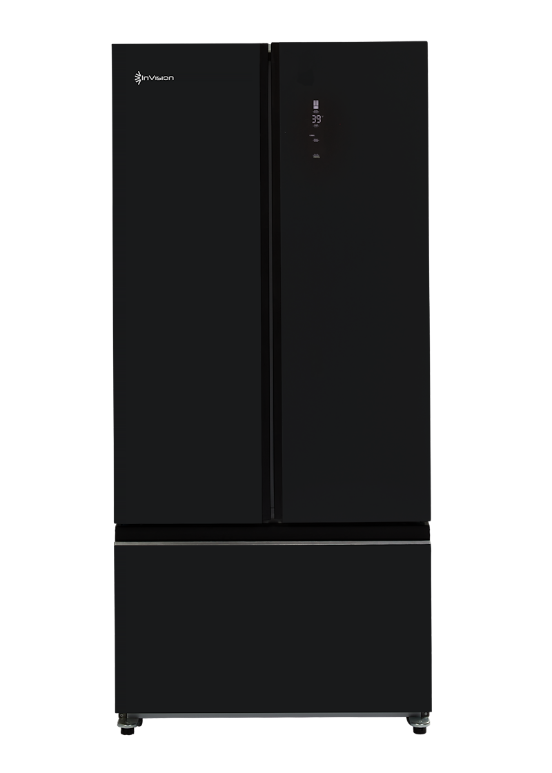 Invision 180-2552 Three Door 12VDC Refrigerator - 17 Cu. Ft. - Black - Young Farts RV Parts