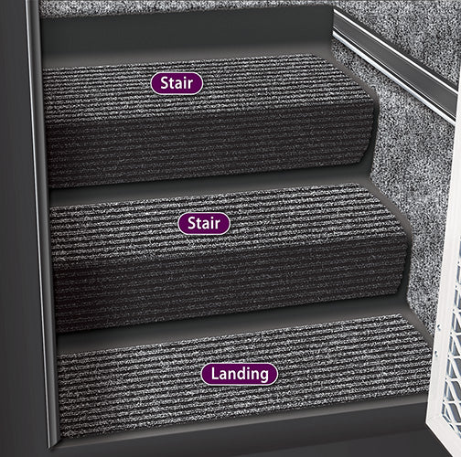 Prestofit 5-3090 RV Landing Step Rug Steps Black Green - Young Farts RV Parts
