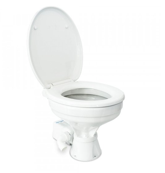 Albin 07 - 03 - 012 Marine Series Toilet, White Porcelain/White Thermoplastic Softclose Seat - Young Farts RV Parts