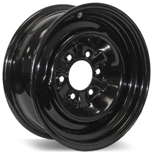 Americana Tire and Wheel 20514 15X6 Trailer Wheel Conventional 6H - 5.5 Black 3.65P - Young Farts RV Parts