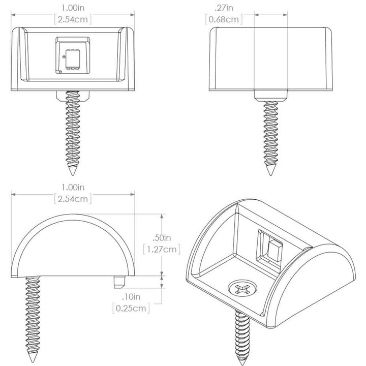 Andros - Courtesy Light - White Powder Coat Finish - White Non - Dimming - Young Farts RV Parts