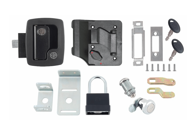 AP Products 013 - 6202 Entry Door Lock, Black - Young Farts RV Parts