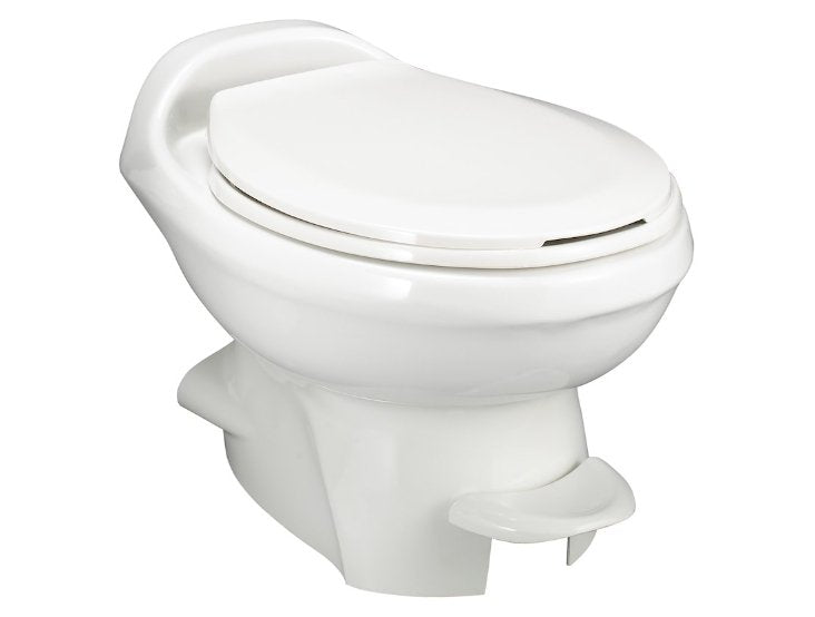 Aqua Magic Plus China Bowl Toilet Low Profile White - Young Farts RV Parts