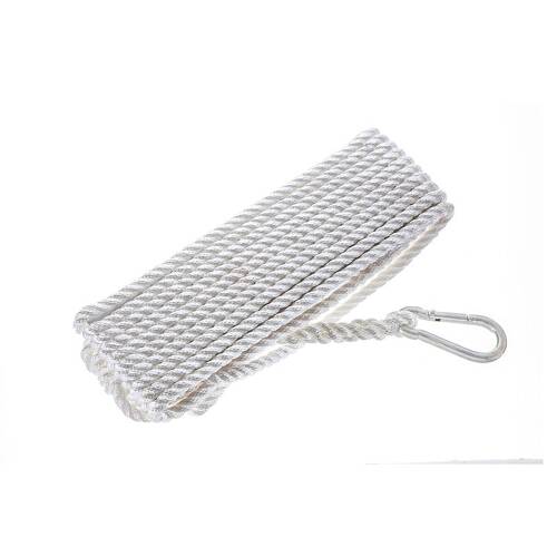 Attwood Marine Boat Anchor Rode - Solid Braided - With Snap Hook; White - 11707 - 7 - Young Farts RV Parts