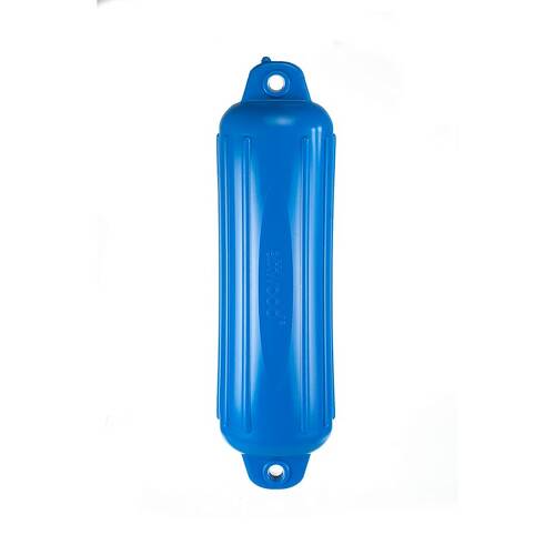 Attwood Marine Boat Fender - SoftSide - Ribbed Cylinder - 6" Diam - Blue Polymeric; Single - 9356BD1 - Young Farts RV Parts