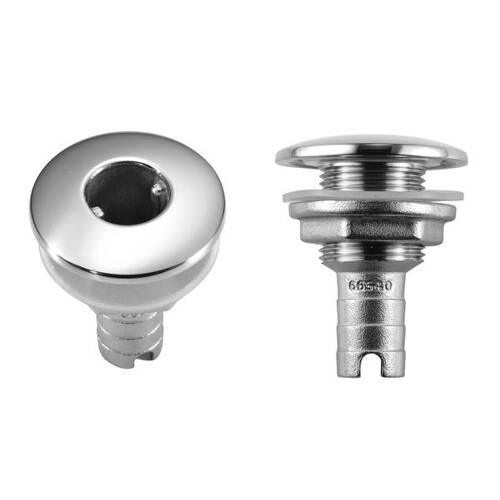 Attwood Marine Boat Scupper - Barbed Thru - Hull Connector - Fits 1