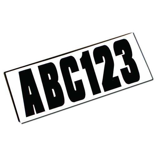 Attwood Marine Body Graphics - Black Letters/ Numbers - 3