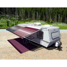 Load image into Gallery viewer, Awning Fabric 1 - Piece 19&#39; Burgundy Fade White Weatherguard - Young Farts RV Parts