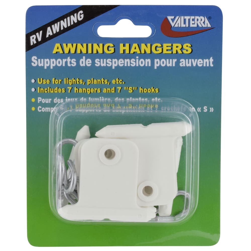 Awning Hangers Pkg/7 White - Young Farts RV Parts