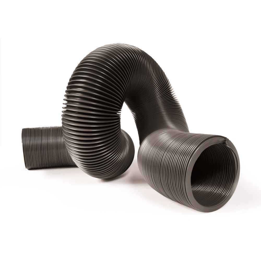 Black 10' RV Standard Sewer Hose, Compresses to 14