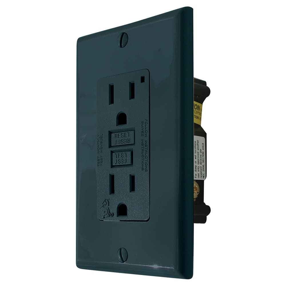 BLACK GFI RECEPTACLE - Young Farts RV Parts