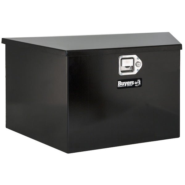 Black Steel Trailer Tongue Truck Box (15x14.5x34/22.5 Inch) - Young Farts RV Parts