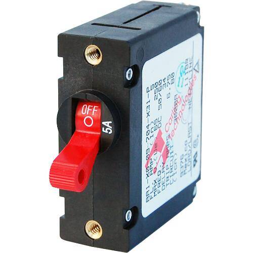 BLUE SEA A Series Circuit Breaker - 5 Amps/240 Volt AC/32 Volt DC - 7201 - BSS - Young Farts RV Parts