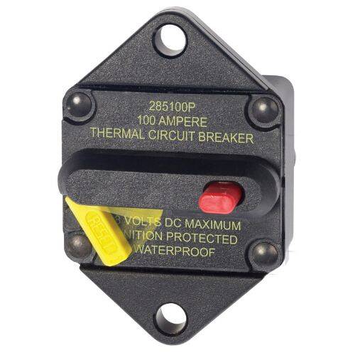 BLUE SEA Circuit Breaker - 285 Series; 100 Amps/ 48 Volts DC; Thermal Type - 7087 - BSS - Young Farts RV Parts